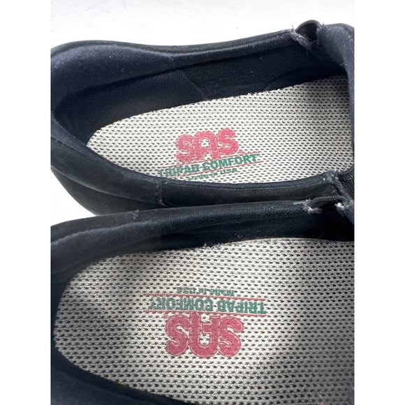 SAS Viva Black Suede Slip On Tripad Comfort Women's Shoes Size 8.5N - Picture 8 of 12